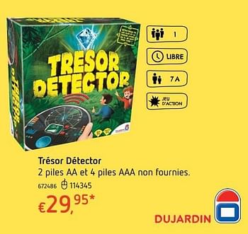 Promotions Trésor détector - Dujardin - Valide de 20/10/2016 à 06/12/2016 chez Dreamland