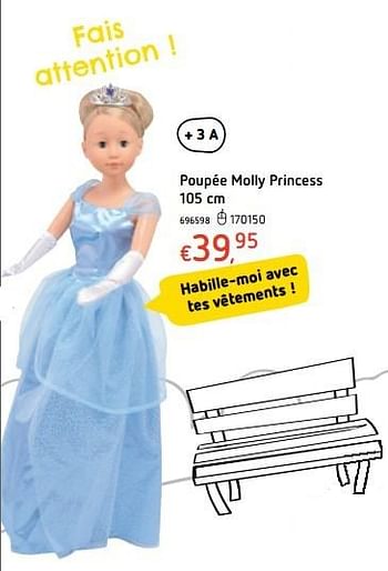 Promoties Poupée molly princess - Princess - Geldig van 20/10/2016 tot 06/12/2016 bij Dreamland