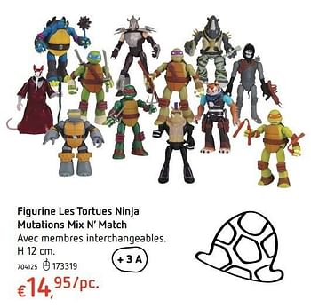 Promotions Figurine les tortues ninja mutations mix n` match - Ninja Turtles - Valide de 20/10/2016 à 06/12/2016 chez Dreamland