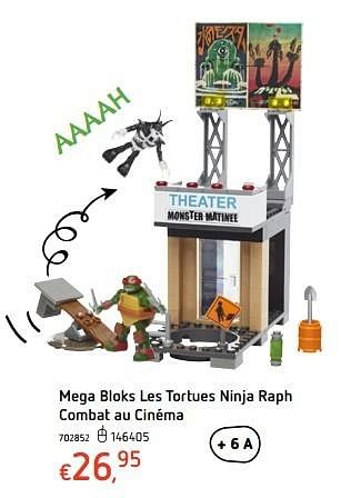 Promotions Mega bloks les tortues ninja raph combat au cinéma - Mega Bloks - Valide de 20/10/2016 à 06/12/2016 chez Dreamland