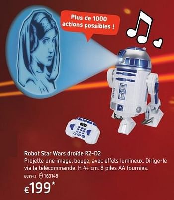 Promoties Robot star wars droïde r2-d2 - Star Wars - Geldig van 20/10/2016 tot 06/12/2016 bij Dreamland