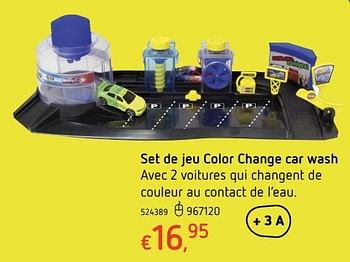 Promoties Set de jeu color change car wash - Motor Max - Geldig van 20/10/2016 tot 06/12/2016 bij Dreamland