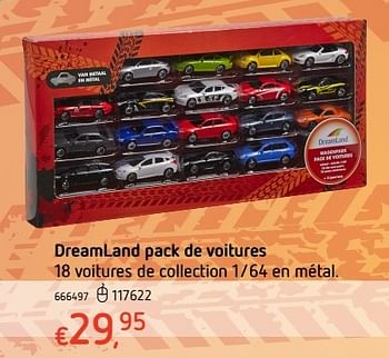Promotions Dreamland pack de voitures - Produit maison - Dreamland - Valide de 20/10/2016 à 06/12/2016 chez Dreamland