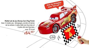 Promotions Mattel set de jeu disney cars flag finish - Cars - Valide de 20/10/2016 à 06/12/2016 chez Dreamland