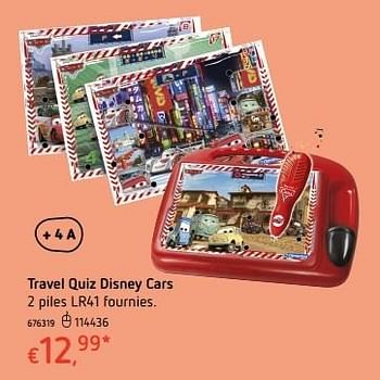 Promoties Travel quiz disney cars - Cars - Geldig van 20/10/2016 tot 06/12/2016 bij Dreamland