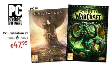 Promoties Pc civilization vi - 2K Games  - Geldig van 20/10/2016 tot 06/12/2016 bij Dreamland