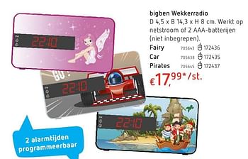 Promotions Bigben wekkerradio - BIGben - Valide de 20/10/2016 à 06/12/2016 chez Dreamland
