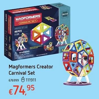 Promoties Magformers creator carnival set - Magformers - Geldig van 20/10/2016 tot 06/12/2016 bij Dreamland