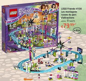 Promoties Lego friends 41130 les montagnes russes du parc d`attractions - Lego - Geldig van 20/10/2016 tot 06/12/2016 bij Dreamland