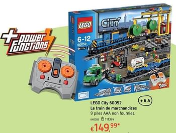 Promoties Lego city 60052 le train de marchandises - Lego - Geldig van 20/10/2016 tot 06/12/2016 bij Dreamland