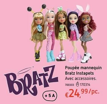 Promoties Poupée mannequin bratz instapets - Bratz - Geldig van 20/10/2016 tot 06/12/2016 bij Dreamland