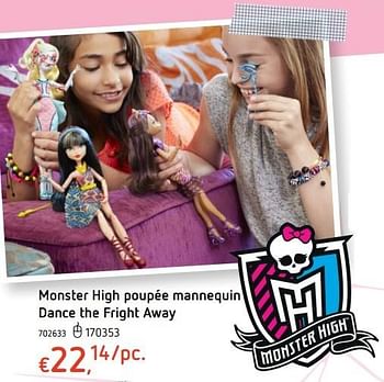 Promoties Monster high poupée mannequin dance the fright away - Monster High - Geldig van 20/10/2016 tot 06/12/2016 bij Dreamland