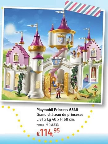 Promoties Playmobil princess 6848 grand château de princesse - Playmobil - Geldig van 20/10/2016 tot 06/12/2016 bij Dreamland