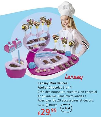 Promoties Lansay mini délices atelier chocolat 3-in-1 - Lansay - Geldig van 20/10/2016 tot 06/12/2016 bij Dreamland