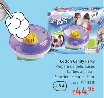 Promotions Cotton candy party - Produit maison - Dreamland - Valide de 20/10/2016 à 06/12/2016 chez Dreamland