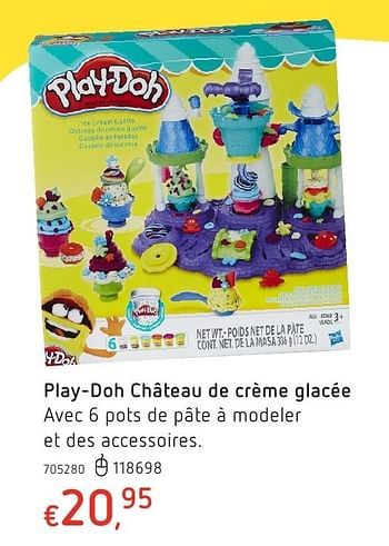 Promoties Play-doh château de crème glacée - Play-Doh - Geldig van 20/10/2016 tot 06/12/2016 bij Dreamland