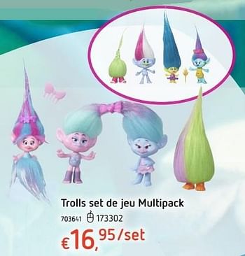Promoties Trolls set de jeu multipack - Dreamworks - Geldig van 20/10/2016 tot 06/12/2016 bij Dreamland