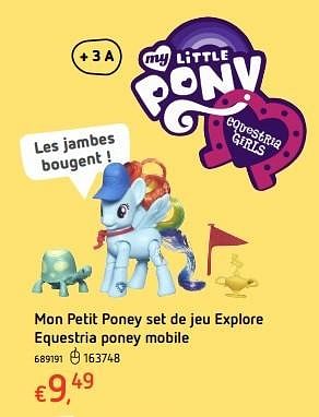 Promoties Mon petit poney set de jeu explore equestria poney mobile - My Little Pony - Geldig van 20/10/2016 tot 06/12/2016 bij Dreamland