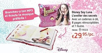 Promotions Disney soy luna l`oreiller des secrets - Disney - Valide de 20/10/2016 à 06/12/2016 chez Dreamland