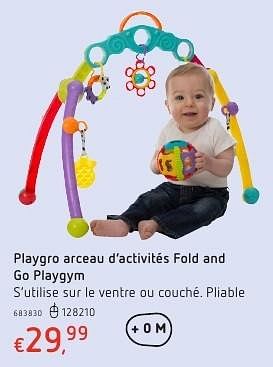 Promoties Playgro arceau d`activités fold and go playgym - Playgro - Geldig van 20/10/2016 tot 06/12/2016 bij Dreamland
