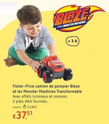 Promotions Fisher-price camion de pompier blaze et les monster machines transformable - Fisher-Price - Valide de 20/10/2016 à 06/12/2016 chez Dreamland