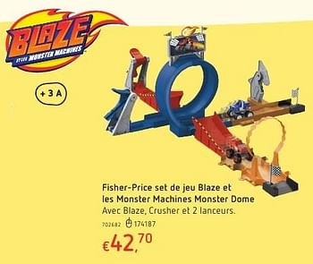 Promoties Fisher-price set de jeu blaze et les monster machines monster dome - Fisher-Price - Geldig van 20/10/2016 tot 06/12/2016 bij Dreamland