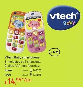 Promoties Vtech baby smartphone - Vtech - Geldig van 20/10/2016 tot 06/12/2016 bij Dreamland