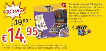 Promotions Bic set de coloriage coloring box - BIC - Valide de 20/10/2016 à 06/12/2016 chez Dreamland