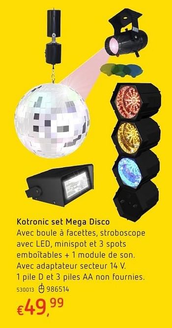Promoties Kotronic set mega disco - Kotronic - Geldig van 20/10/2016 tot 06/12/2016 bij Dreamland