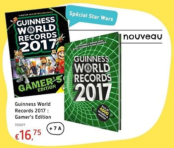 Promotions Guinness world records 2017 : gamer`s edition - Guinness - Valide de 20/10/2016 à 06/12/2016 chez Dreamland