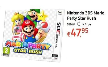 Promoties Nintendo 3ds mario party star rush - Nintendo - Geldig van 20/10/2016 tot 06/12/2016 bij Dreamland