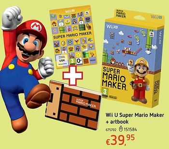 Promoties Wii u super mario maker + artbook - Nintendo - Geldig van 20/10/2016 tot 06/12/2016 bij Dreamland