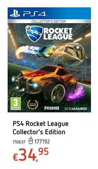 Promotions Ps4 rocket league collector`s edition - 505 Games - Valide de 20/10/2016 à 06/12/2016 chez Dreamland