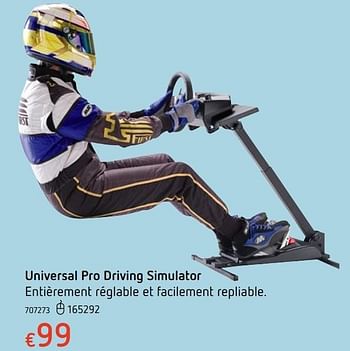 Promotions Universal pro driving simulator - Sony - Valide de 20/10/2016 à 06/12/2016 chez Dreamland