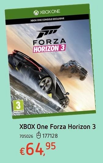 Promoties Xbox one forza horizon 3 - Microsoft Game Studios - Geldig van 20/10/2016 tot 06/12/2016 bij Dreamland