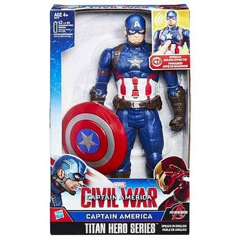 Promotions Captain America met geluid 30cm - Hasbro - Valide de 22/10/2016 à 07/12/2016 chez ToyChamp