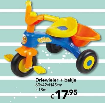Promotions Driewieler + bakje - Produit Maison - Euroshop - Valide de 23/10/2016 à 06/12/2016 chez Euro Shop