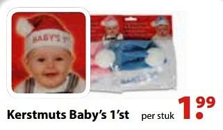 Promoties Kerstmuts baby`s 1`st - Huismerk - Multi Bazar - Geldig van 10/10/2016 tot 06/12/2016 bij Multi Bazar