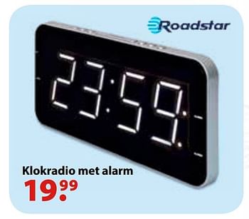 Promotions Klokradio met alarm - Roadstar - Valide de 10/10/2016 à 06/12/2016 chez Multi Bazar