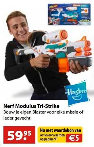 Promoties Nerf modulus tri-strike - Hasbro - Geldig van 10/10/2016 tot 06/12/2016 bij Multi Bazar