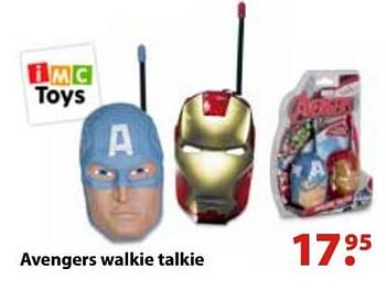 Promoties Avengers walkie talkie - IMC Toys - Geldig van 10/10/2016 tot 06/12/2016 bij Multi Bazar