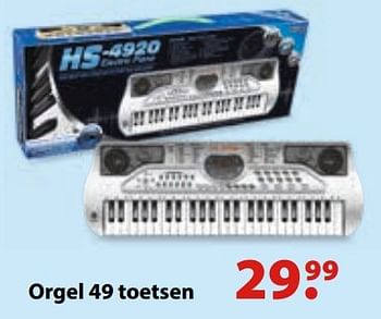 Promoties Orgel 49 toetsen - Huismerk - Multi Bazar - Geldig van 10/10/2016 tot 06/12/2016 bij Multi Bazar