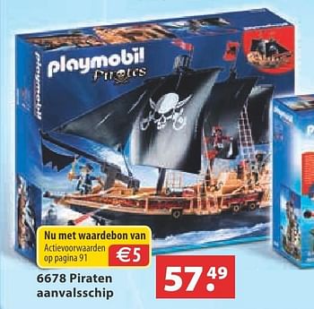 Promotions Piraten aanvalsschip - Playmobil - Valide de 10/10/2016 à 06/12/2016 chez Multi Bazar
