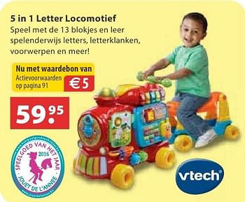 Promoties 5 in 1 letter locomotief - Vtech - Geldig van 10/10/2016 tot 31/12/2016 bij Vatana