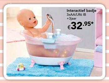 Promotions Interactief badje - Baby Born - Valide de 23/10/2016 à 06/12/2016 chez Euro Shop