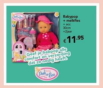 Promoties Babypop + melkfles - Peek a Boo - Geldig van 23/10/2016 tot 06/12/2016 bij Euro Shop