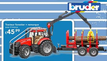 Promotions Tracteur forestier + remorque - Bruder - Valide de 23/10/2016 à 06/12/2016 chez Euro Shop