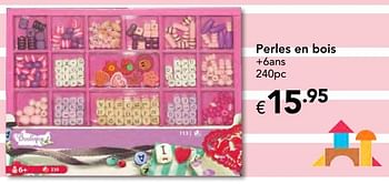 Promotions Perles en bois - Produit Maison - Euroshop - Valide de 23/10/2016 à 06/12/2016 chez Euro Shop