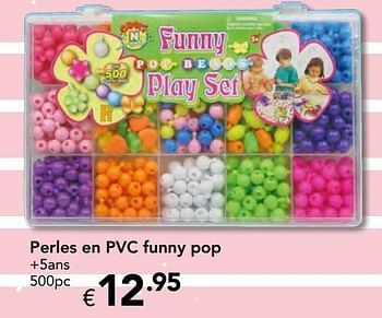 Promoties Perles en pvc funny pop - Huismerk - Euroshop - Geldig van 23/10/2016 tot 06/12/2016 bij Euro Shop