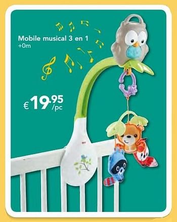 Promoties Mobile musical 3 en 1 - Fisher-Price - Geldig van 23/10/2016 tot 06/12/2016 bij Euro Shop